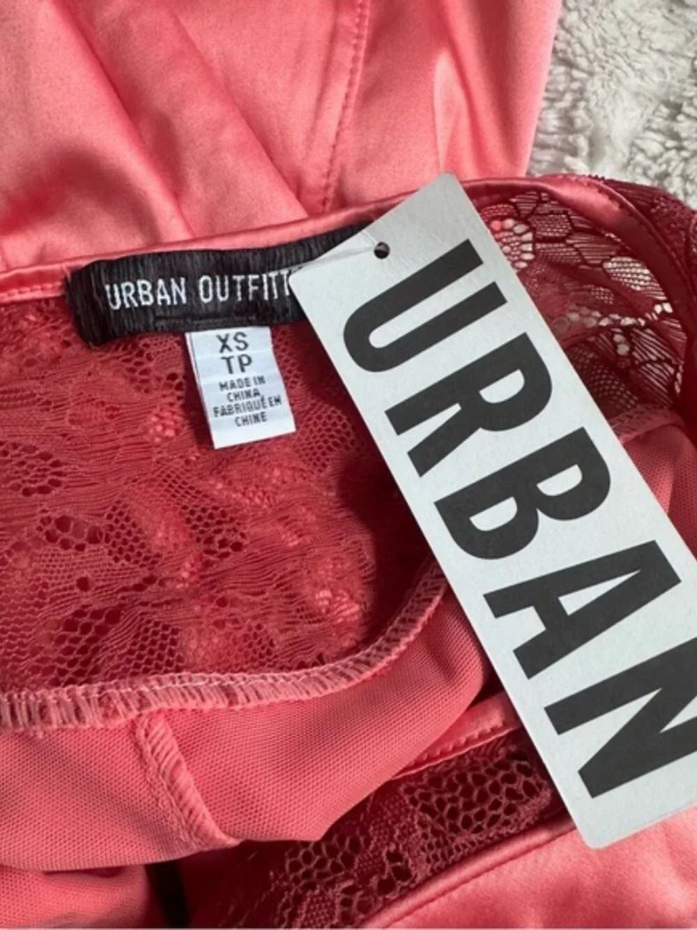 Urban Outfitters | Coral Pink Piper Satin Corset Dress | Size Extra Small - Picture 7 of 13